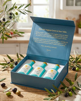 SunOlives Founders’ Edition — Limited Turquoise Gift Box | Olive Oil Tasting Set 3x100ml